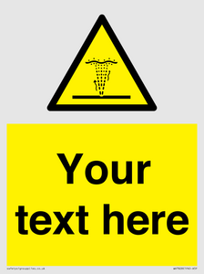 Custom warning geyser water jet